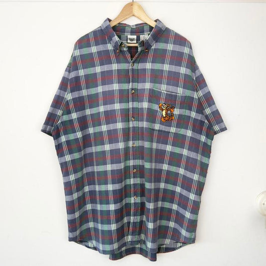 Vintage Tigger Disney Store Check 90s Button Shirt (XXL)