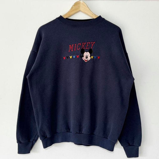 Vintage Mickey Mouse Embroidered 90s Sweatshirt (L)