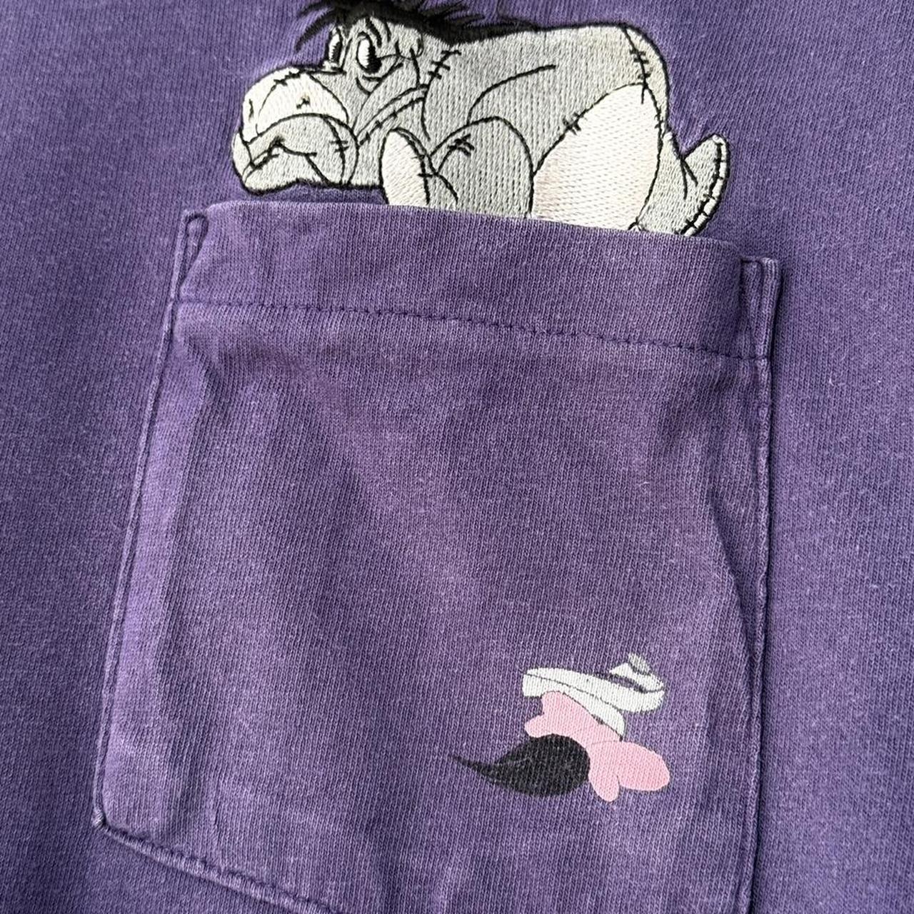 Vintage Eeyore Embroidered Disney Store 90s Pocket T Shirt (L)