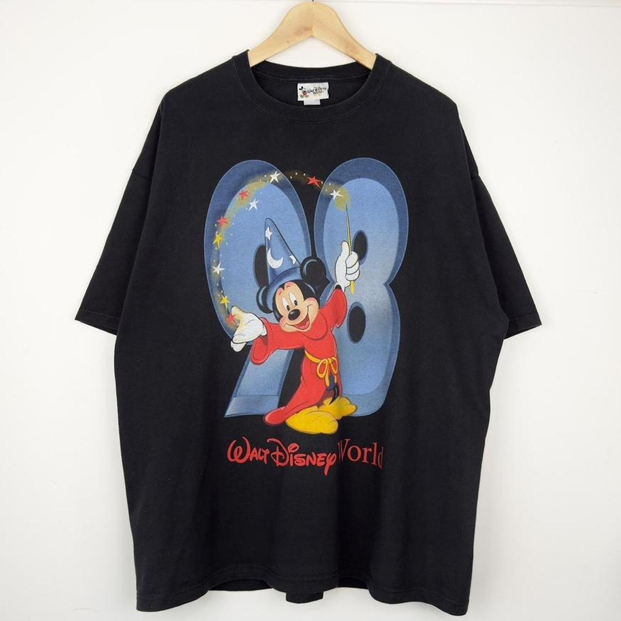Vintage 1998 Walt Disney World Sorcerer Mickey Black T Shirt (XXL)