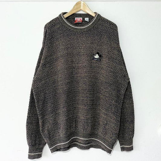 Vintage Mickey Mouse Embroidered Knitwear 90s Jumper (XXL)