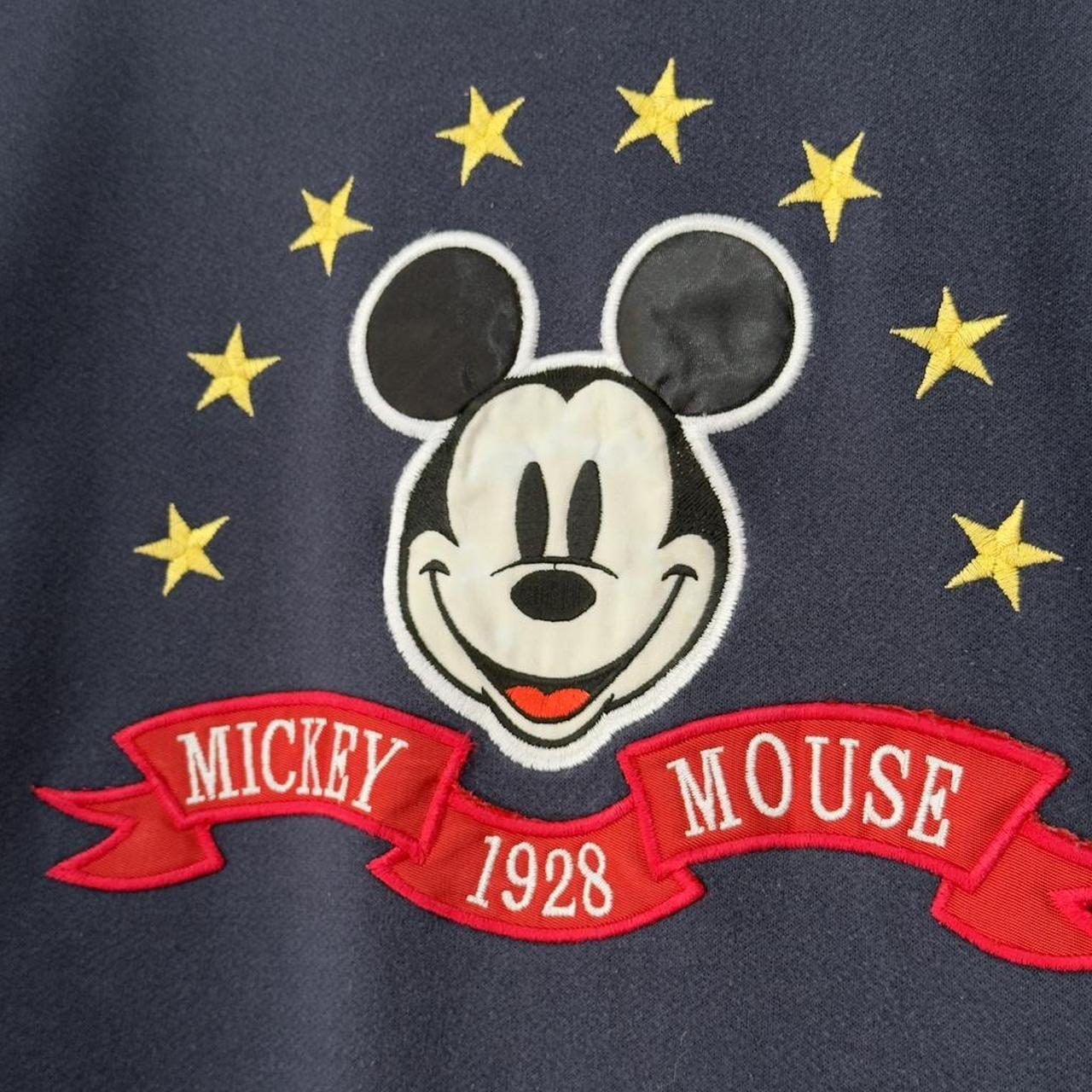 Vintage Mickey Mouse Embroidered 90s Navy Sweatshirt (M)