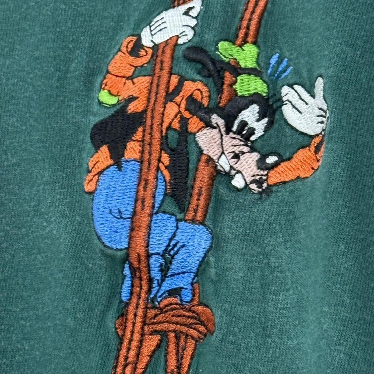 Vintage Goofy Embroidered Henley 90s Long Sleeve (XXL)