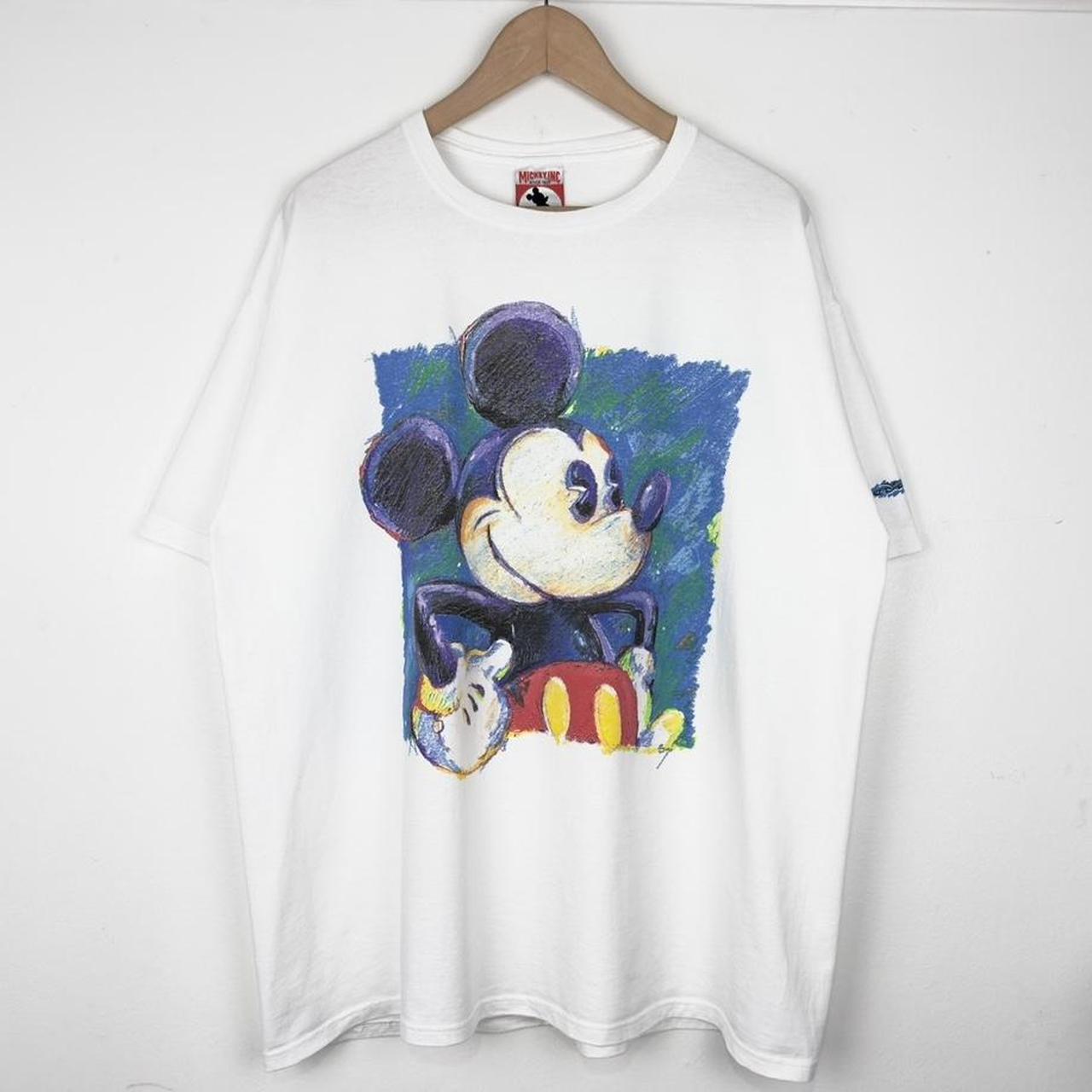 Vintage Mickey Mouse Art Walt Disney World 90s T Shirt (L/XL)