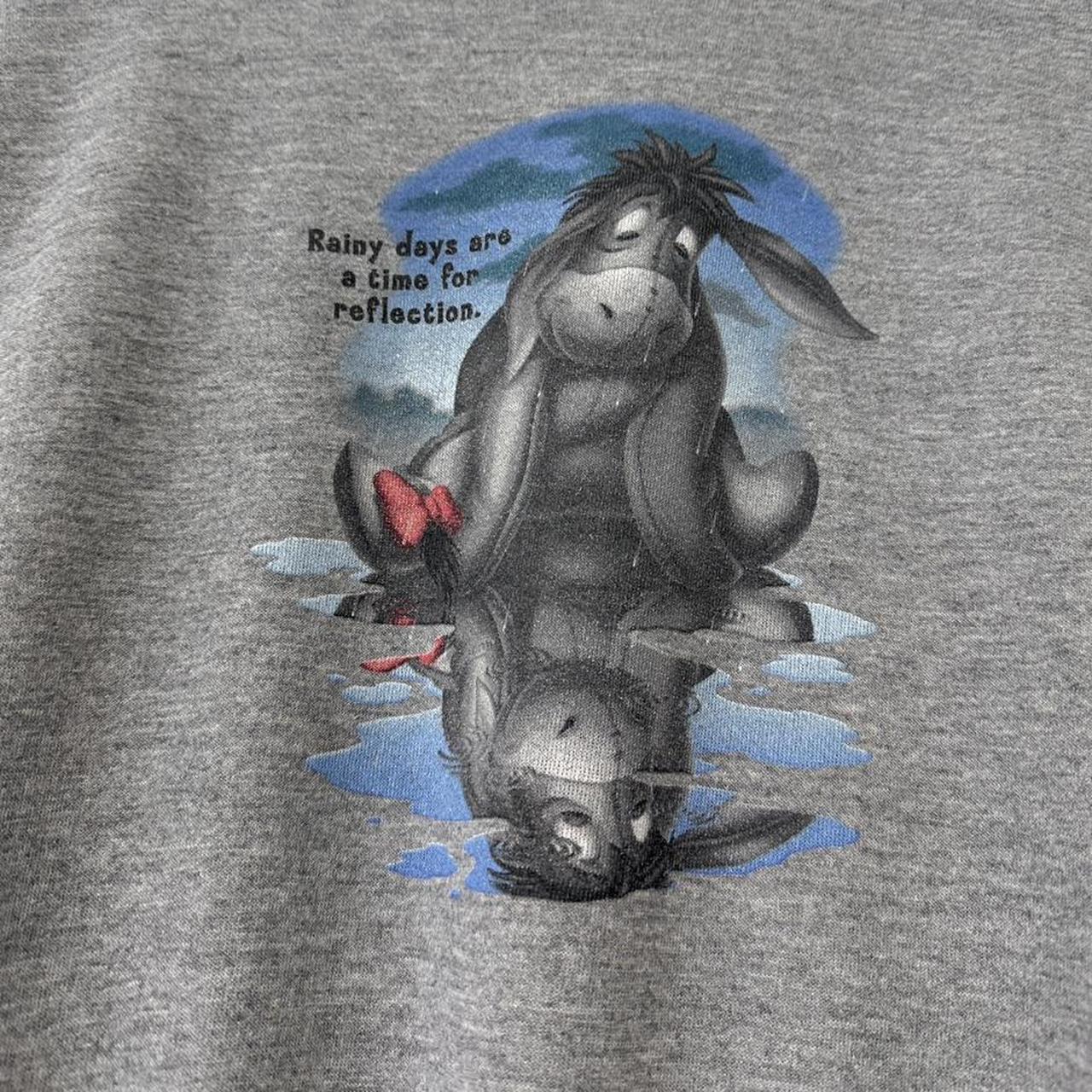 Vintage Eeyore Rainy Days Reflection Disney Store 00s Sweatshirt (XL)