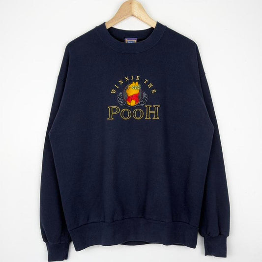 Vintage Winnie the Pooh Emperor Embroidered 90s Sweatshirt (L)
