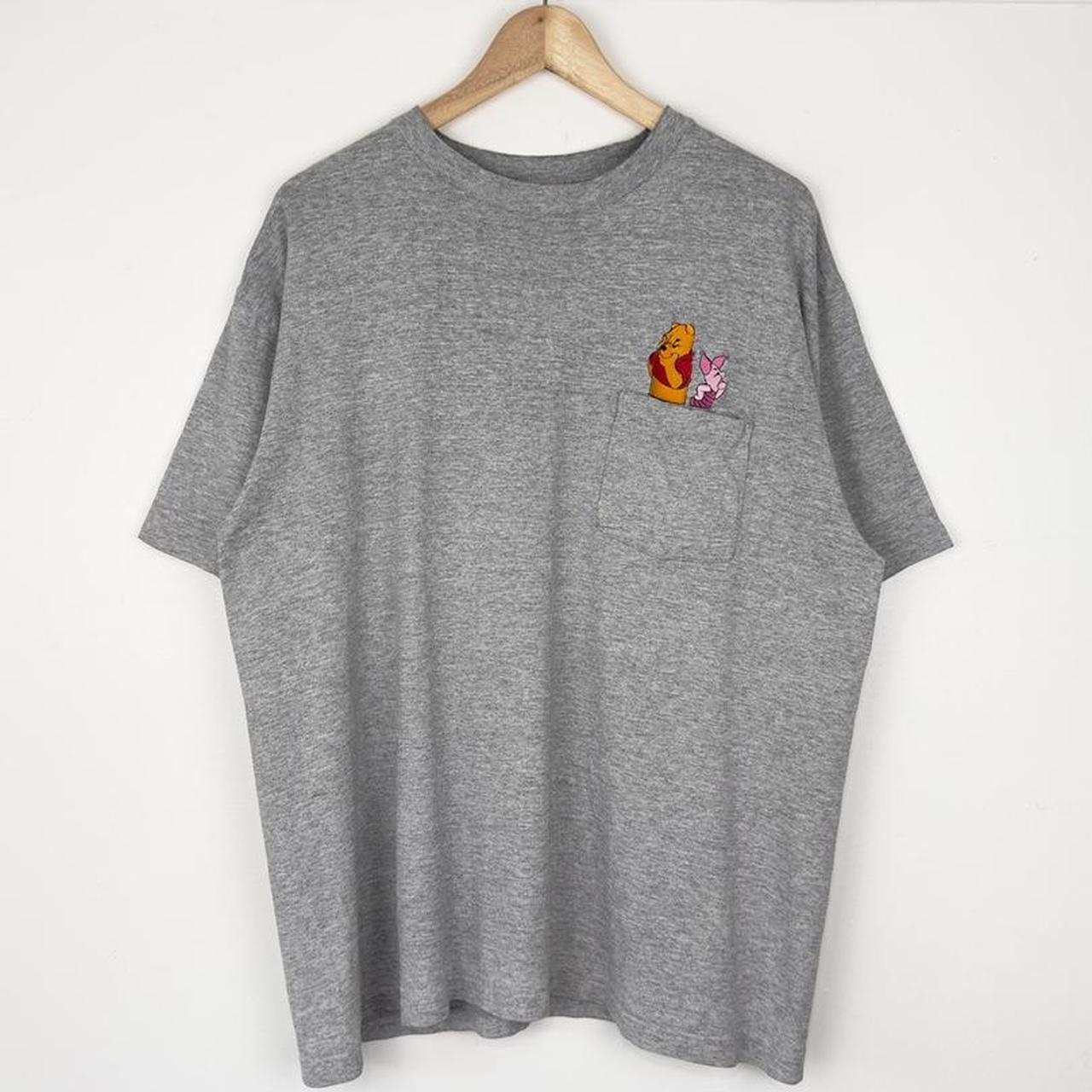 Vintage Pooh & Piglet Embroidered Disney Store 90s Pocket T Shirt (L)