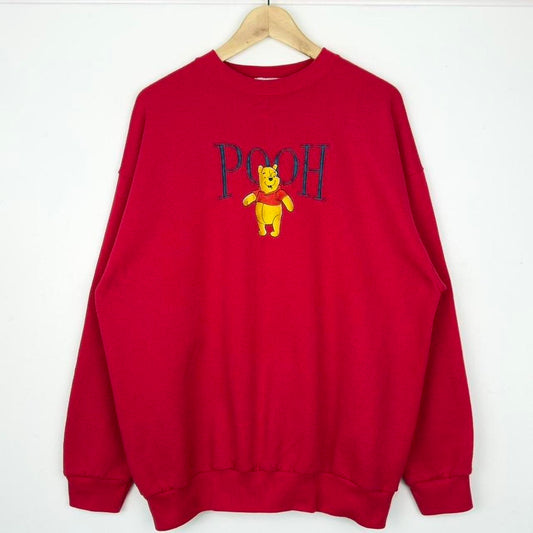 Vintage Winnie The Pooh Embroidered Spell Out 90s Sweatshirt (L/XL)