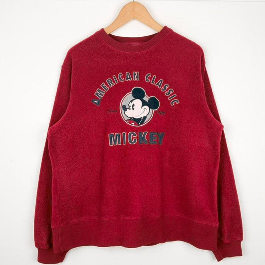 Vintage Mickey Mouse 00s Fleece Sweatshirt (M)