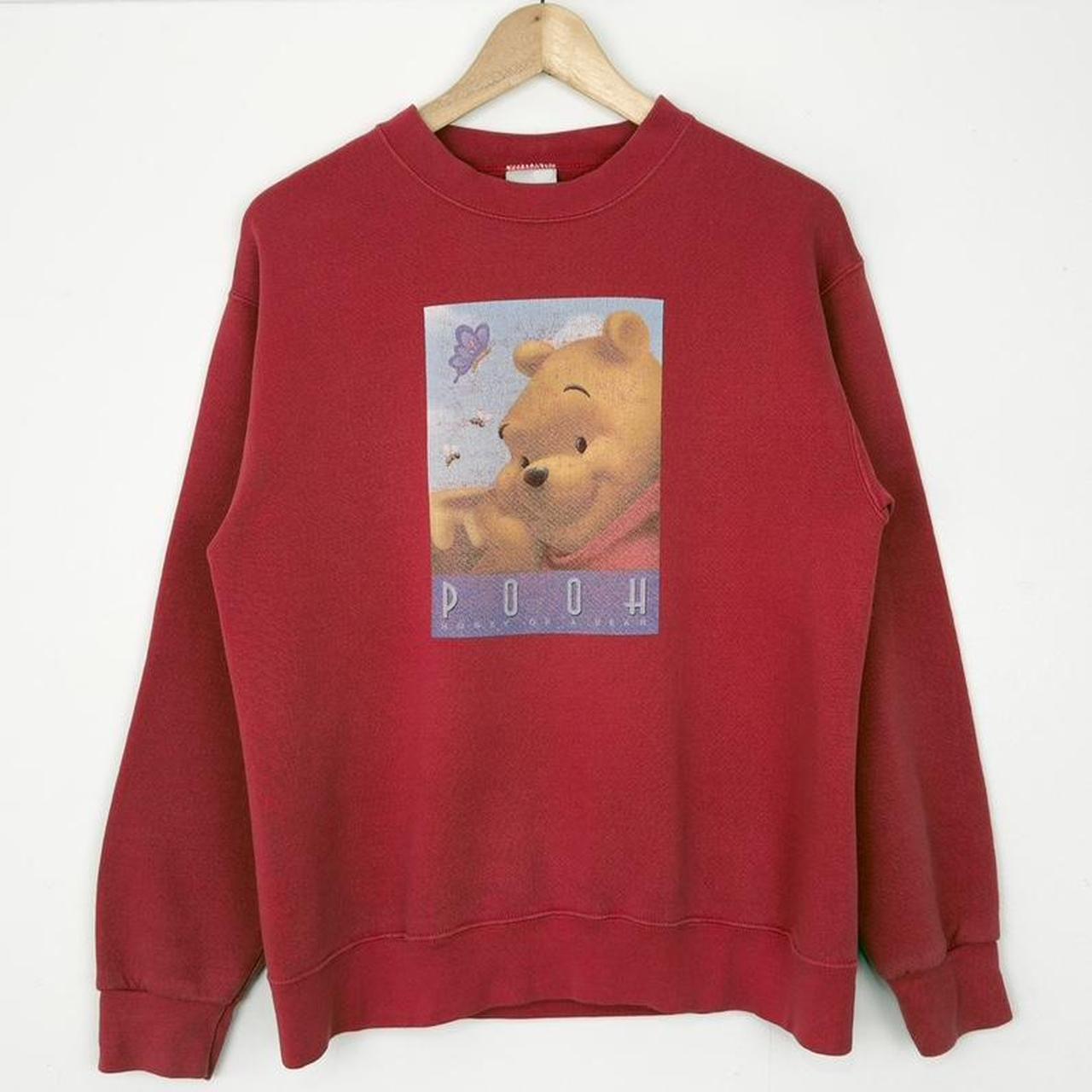 Vintage Pooh Honey of a Bear Disney Store Red 00s Sweatshirt (S)