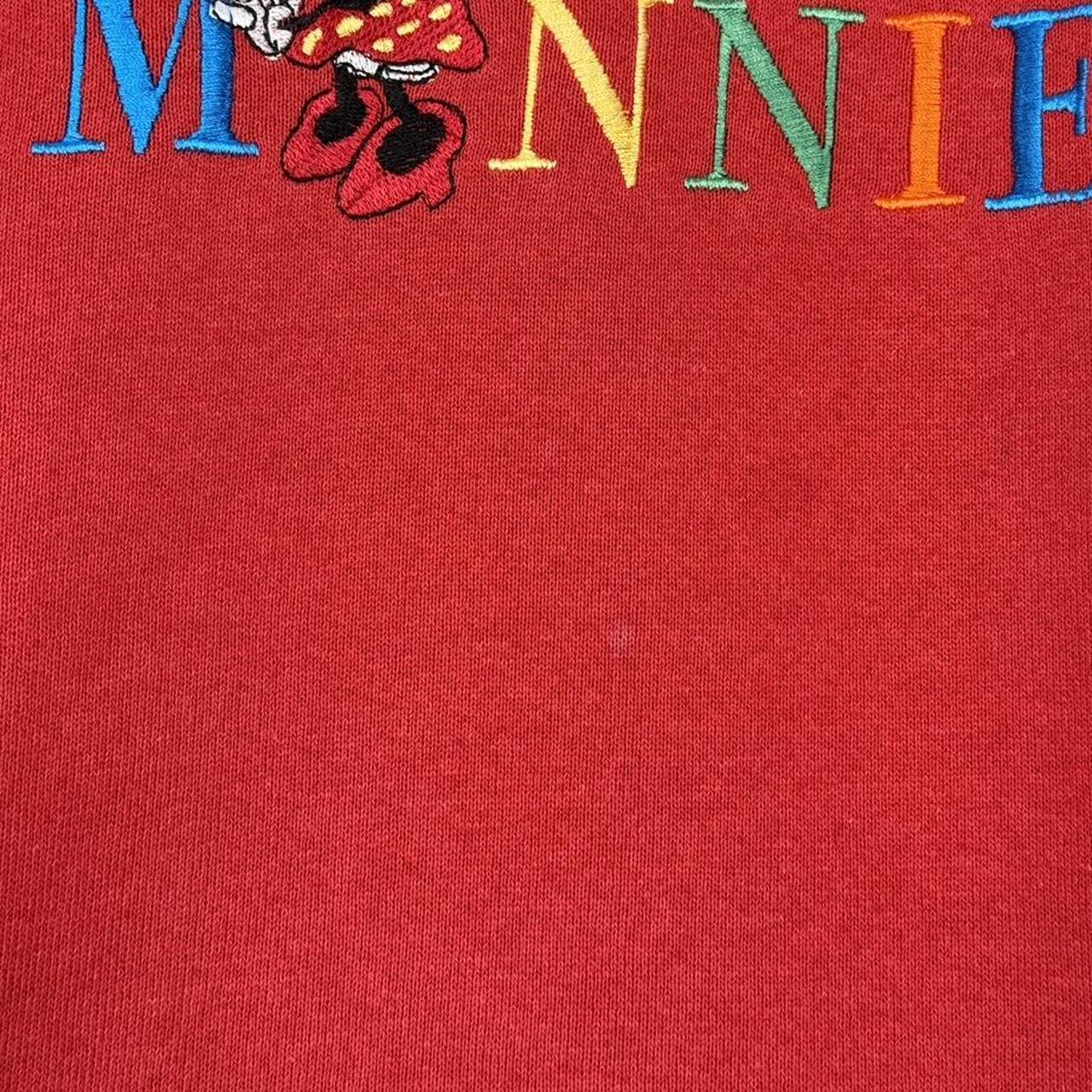 Vintage Minnie Mouse Spell Out Embroidered 90s Sweatshirt (L)