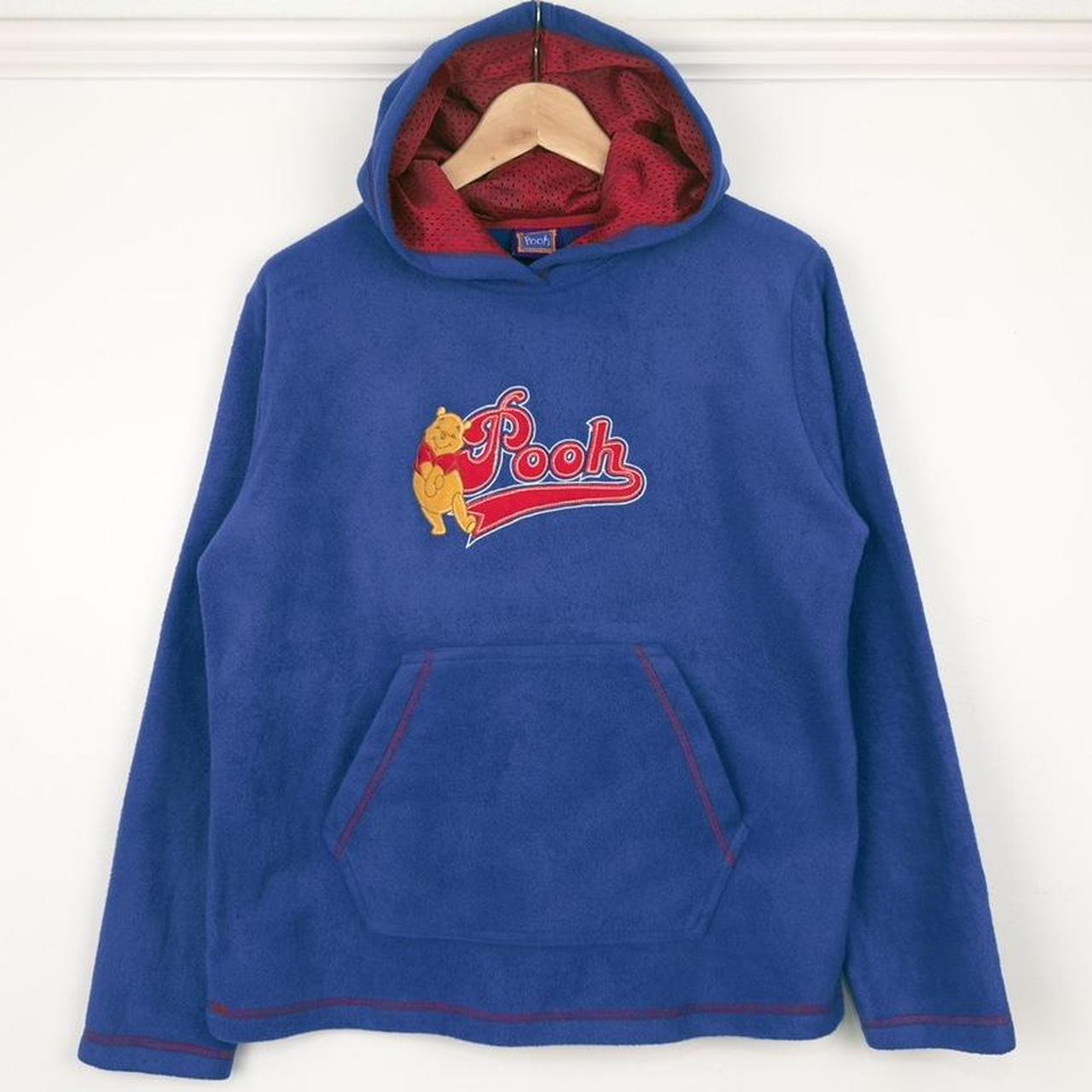 Vintage 90s Winnie the Pooh 100 Acre Collection Blue Fleece Hoodie (M)