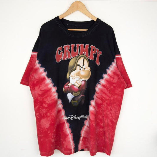 Vintage Grumpy Walt Disney World 00s Tie Dye T Shirt (XXL)