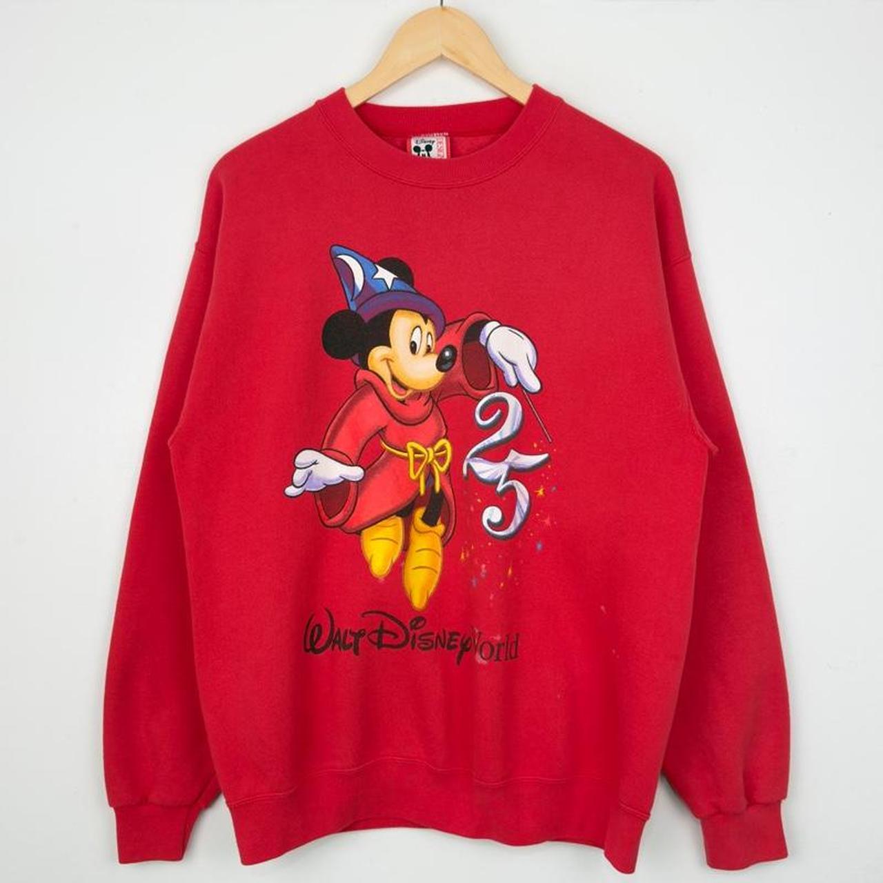 Vintage 90s Walt Disney World 25th Anniversary Red Sweatshirt (M)