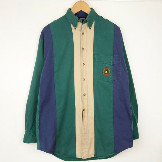 Vintage Mickey Mouse Embroidered Striped 90s Shirt (S)