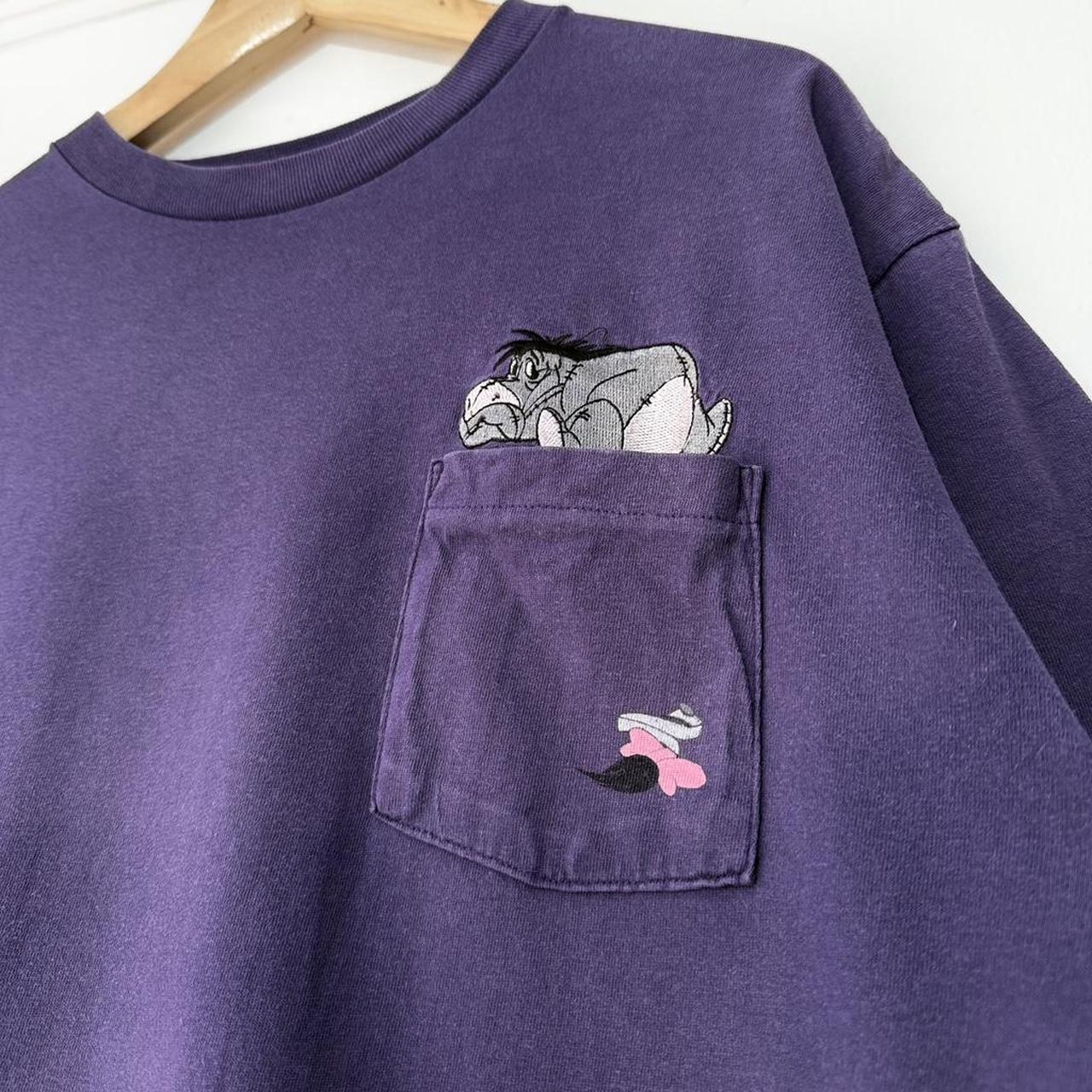 Vintage Eeyore Embroidered Disney Store 90s Pocket T Shirt (L)