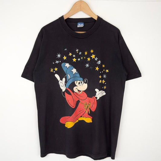 Vintage Sorcerer Mickey Fantasia Disney 90s T Shirt (M/L)