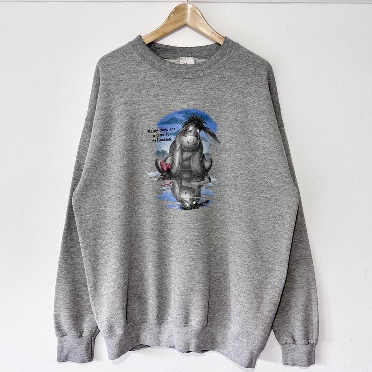 Vintage Eeyore Rainy Days Reflection Disney Store 00s Sweatshirt (XL)