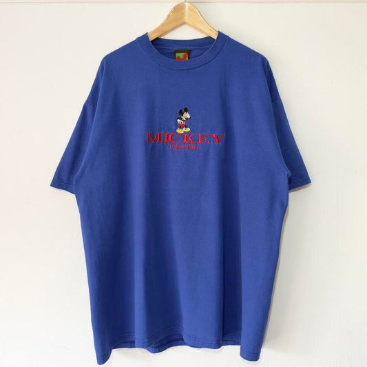 Vintage Mickey Mouse Florida Embroidered 90s T Shirt (XL)