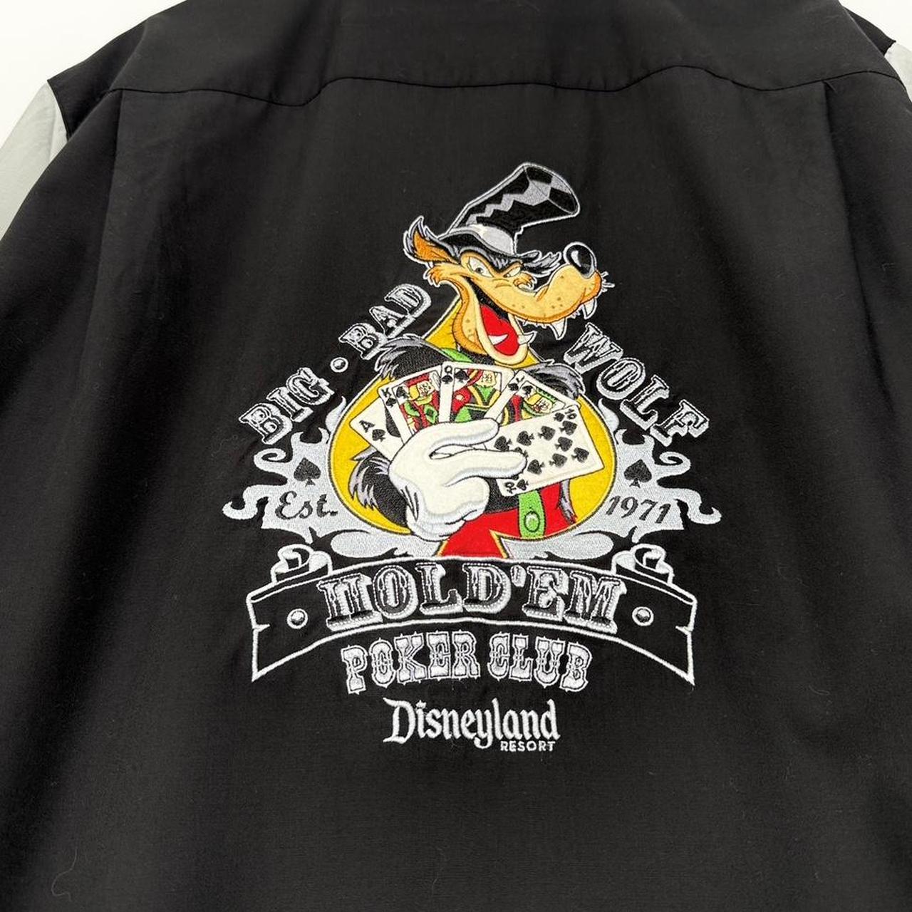 Vintage Disneyland Big Bad Wolf Poker Club 00s Button Up Shirt (M)