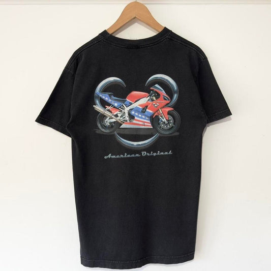Vintage Walt Disney World Motorbike USA 00s T Shirt (S/M)