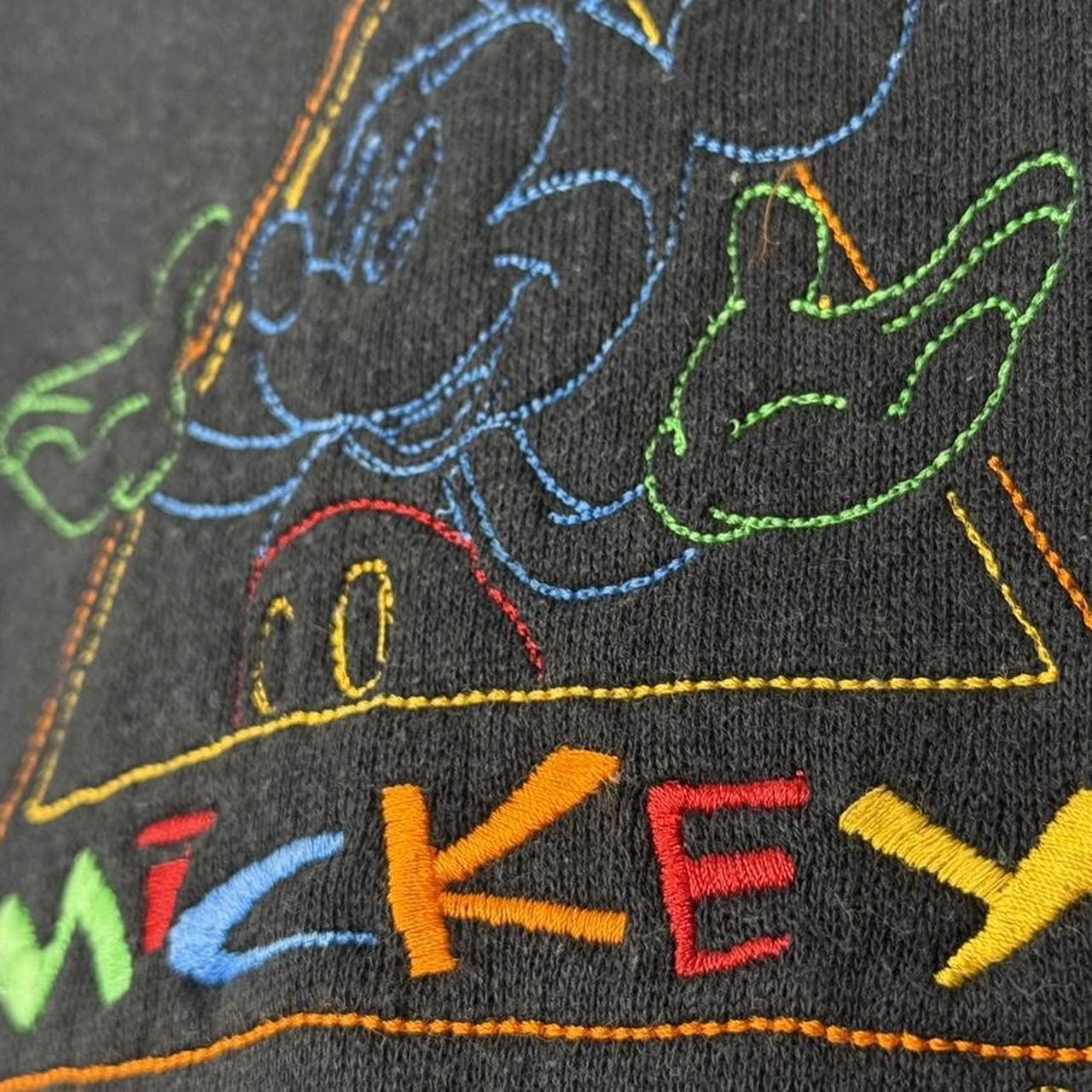 Vintage Mickey Mouse Multicoloured Embroidered 90s Sweatshirt (M/L)