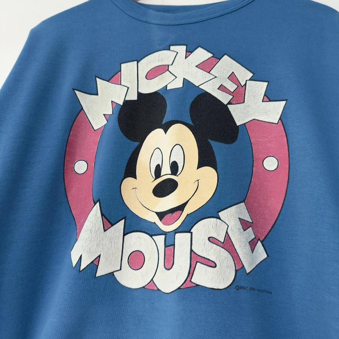 Vintage Disney Mickey Mouse 80s Blue Sweatshirt (S)