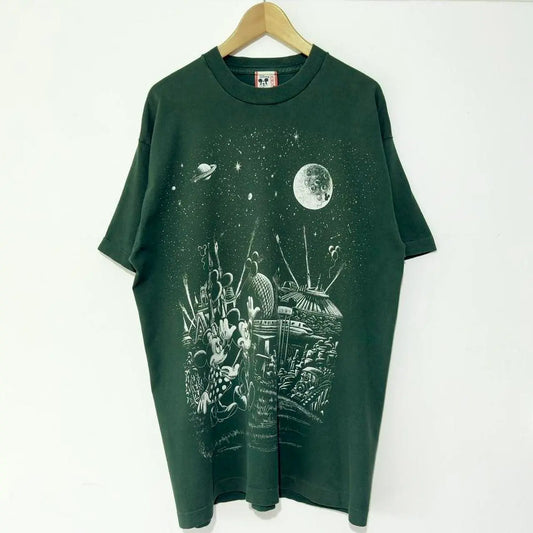 Vintage Walt Disney World Space 90s T Shirt (XL)