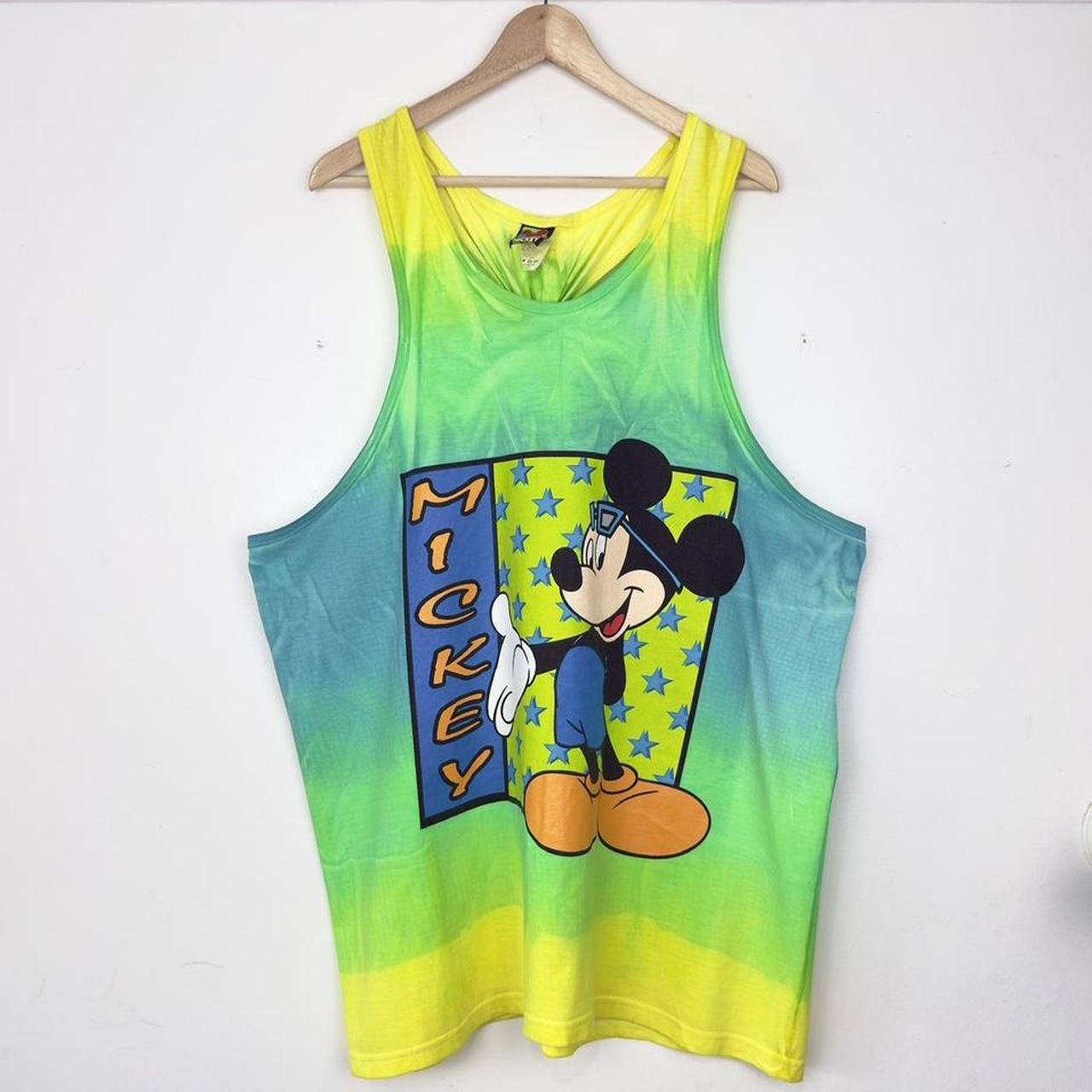 Vintage Mickey Mouse Tie Dye 90s Vest Tank Top (One Size Fits All)