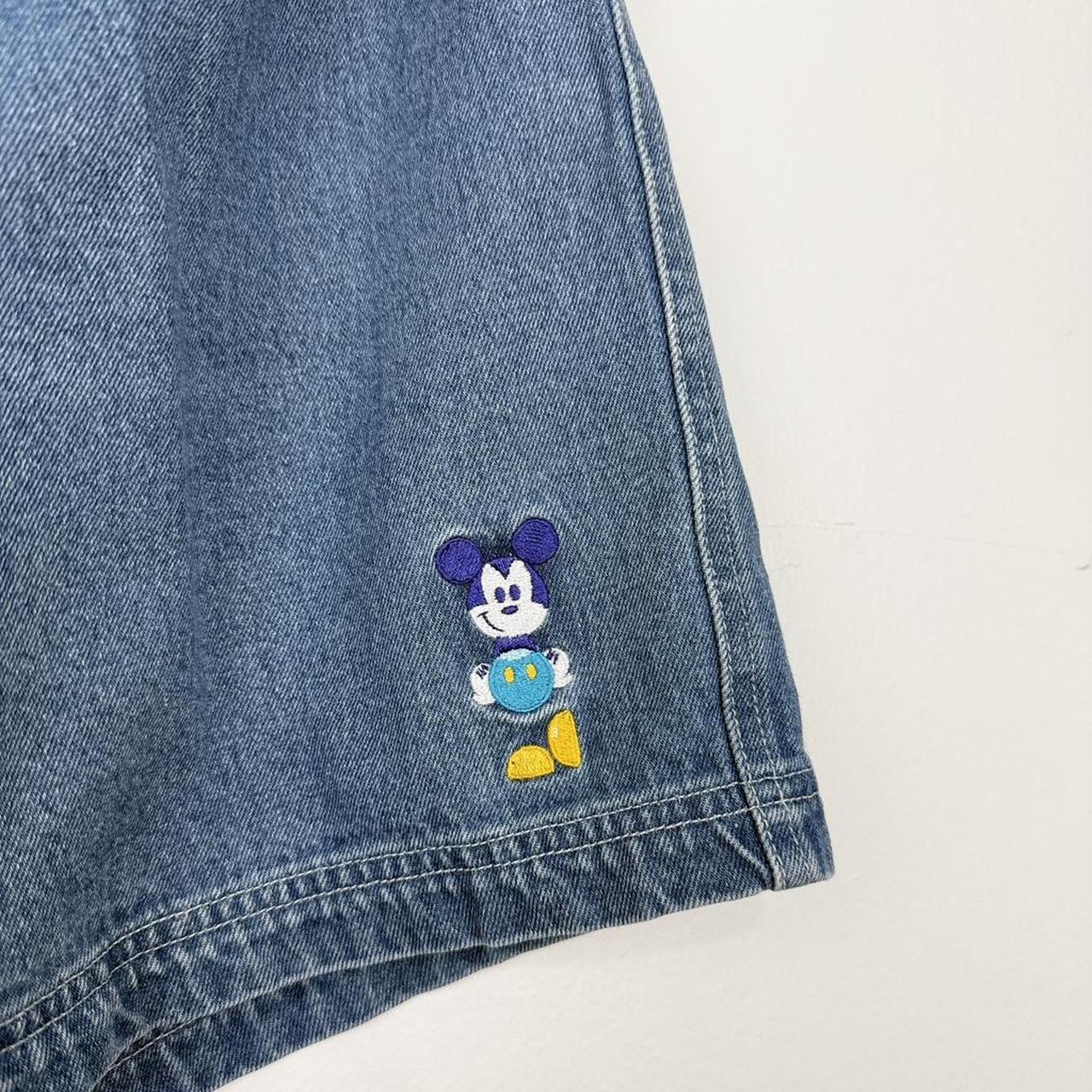 Vintage Mickey Mouse Embroidered Disney Store 00s Denim Shorts (XL)