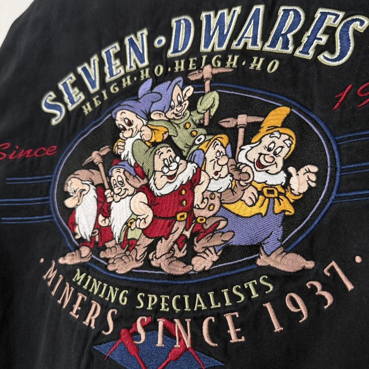 Vintage Snow White's Seven Dwarfs Disney Embroidered 90s Varsity Jacket (S)