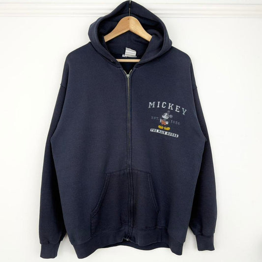 Vintage Mickey Main Mouse 00s Zip Up Hoodie (M)
