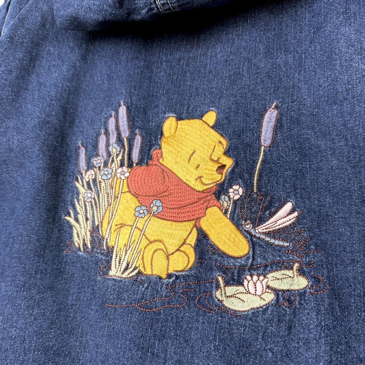 Vintage Winnie the Pooh Flowers 00s Denim Jacket (L)