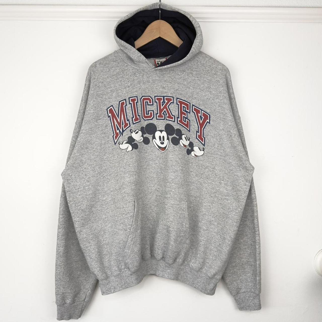 Vintage Mickey Mouse Spell Out 90s Hoodie (XL)