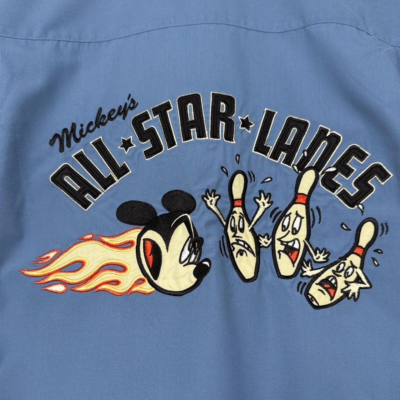Vintage Mickey Mouse All Star Lanes 00s Bowling Shirt (S)