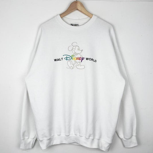 Vintage Walt Disney World Embroidered Mickey 00s Sweatshirt (XL)