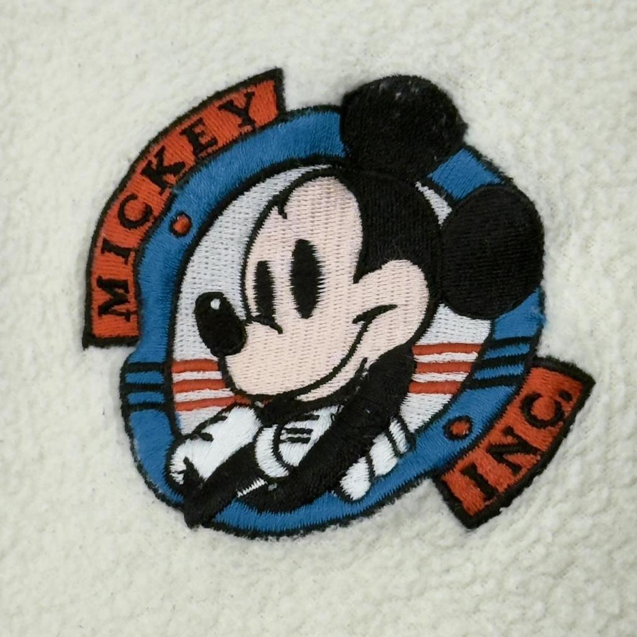 Vintage Mickey Mouse Cream Fleece 90s Quarter Zip  (XL)