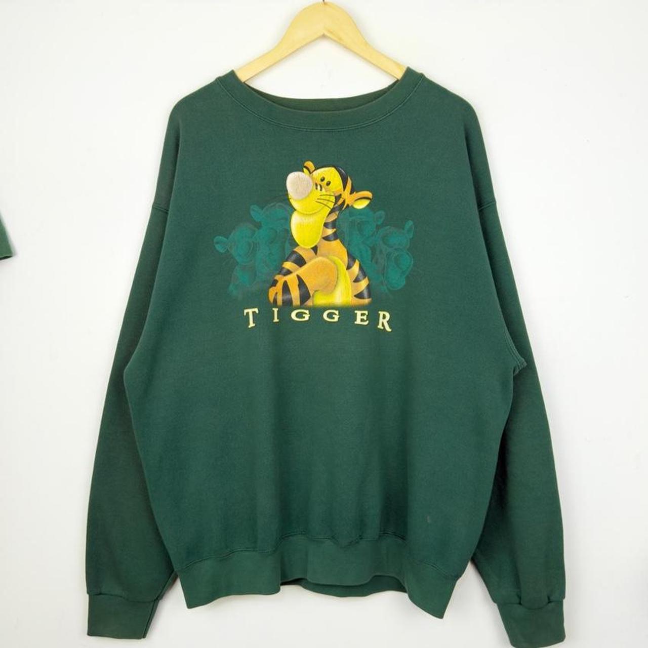 Vintage 00s Tigger Disney Store Green Sweatshirt (XL)