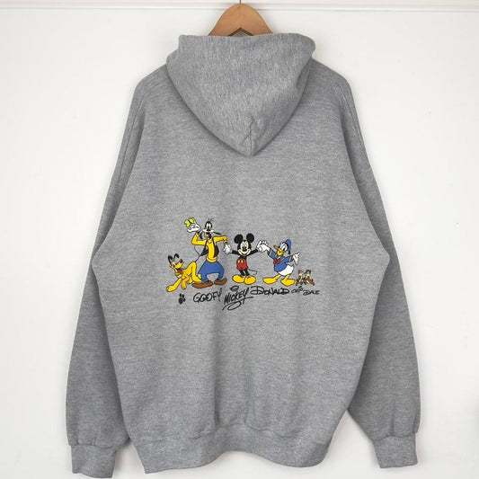 Vintage Walt Disney World Mickey & Friends 2000 Zip Up Hoodie (XXL)