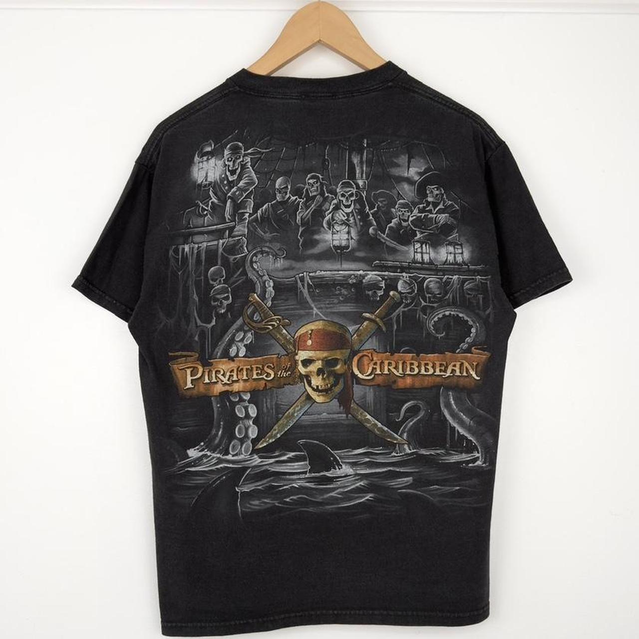 Vintage Pirates Of The Caribbean Disney World 00s T Shirt (M)