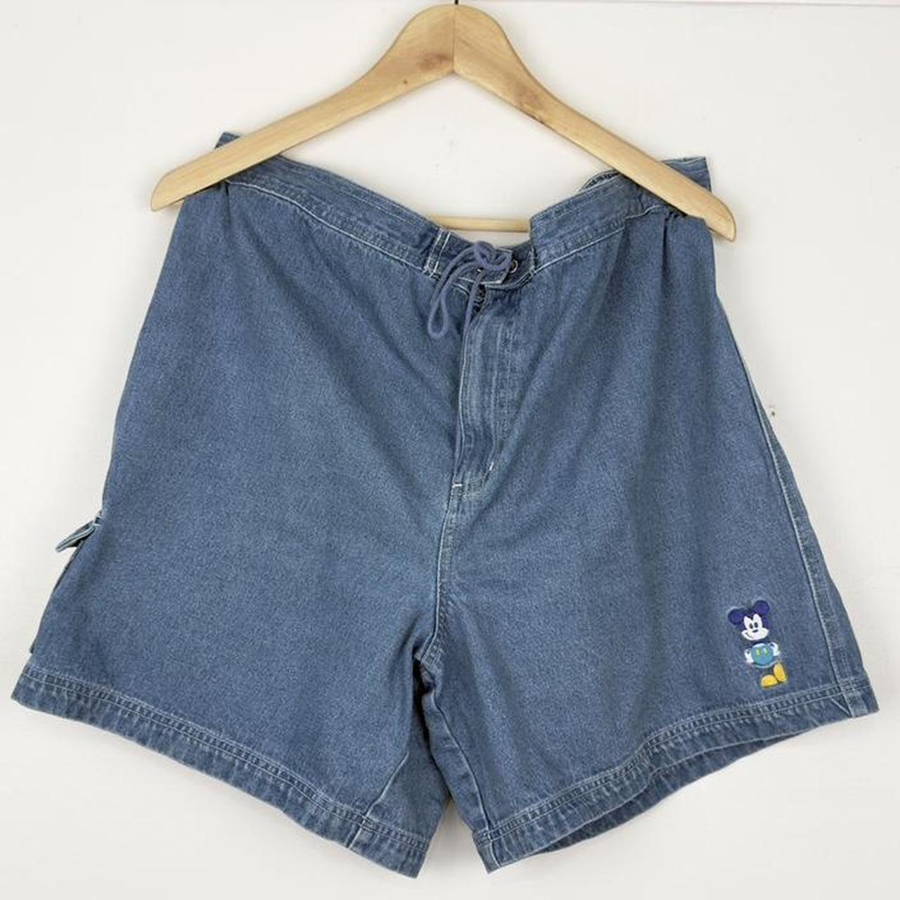 Vintage Mickey Mouse Embroidered Disney Store 00s Denim Shorts (XL)