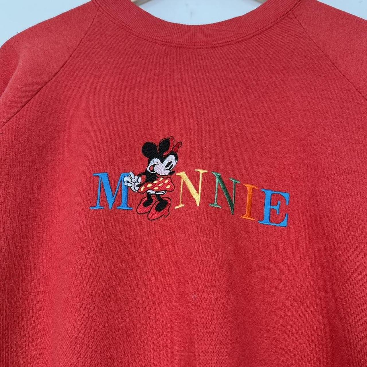 Vintage Minnie Mouse Spell Out Embroidered 90s Sweatshirt (L)