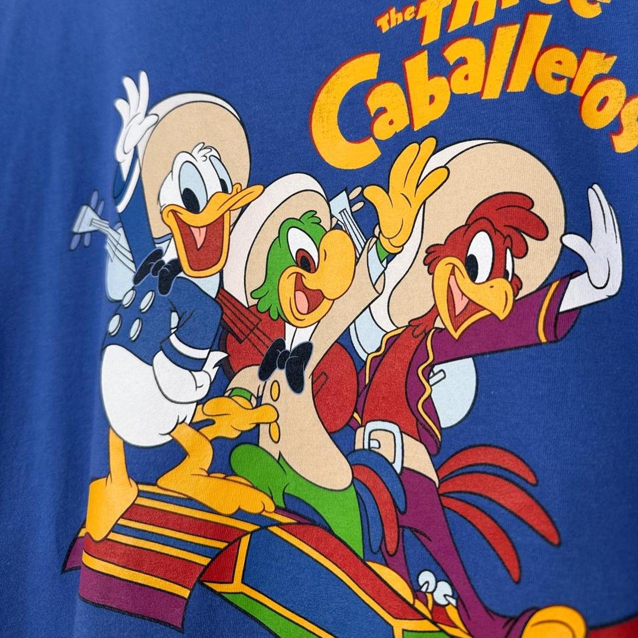 Disney The Three Caballeros Gran Fiesta Tour Epcot Blue 2007 T Shirt (L)