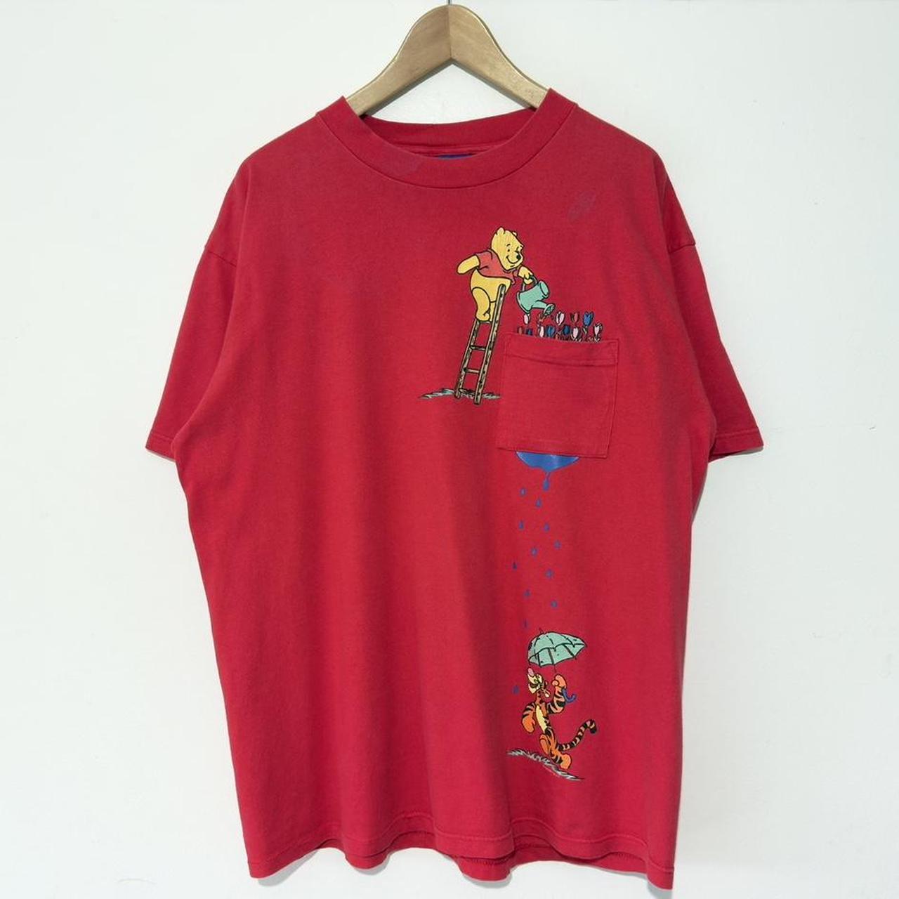 Vintage Pooh & Tigger Flowers Distressed T Shirt (XL)