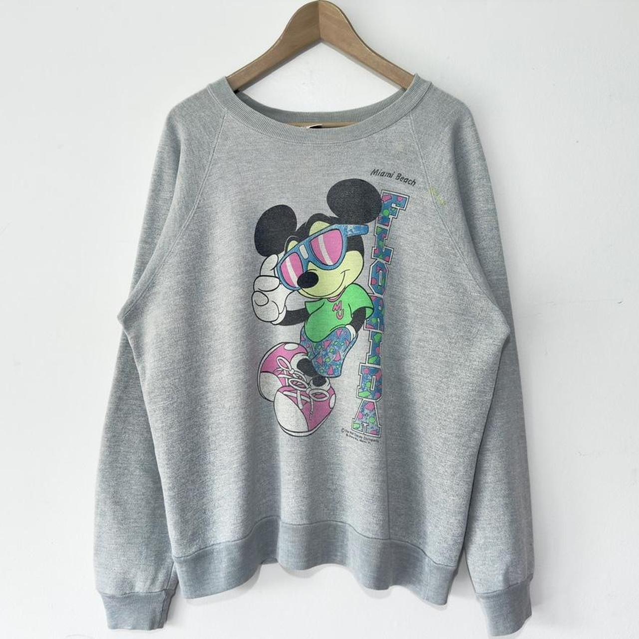 Vintage Mickey Miami Florida Distressed 90s Sweatshirt (L)