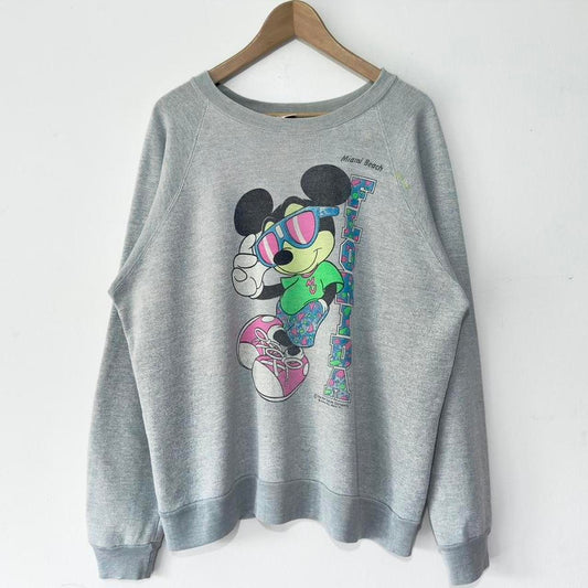 Vintage Mickey Miami Florida Distressed 90s Sweatshirt (L)