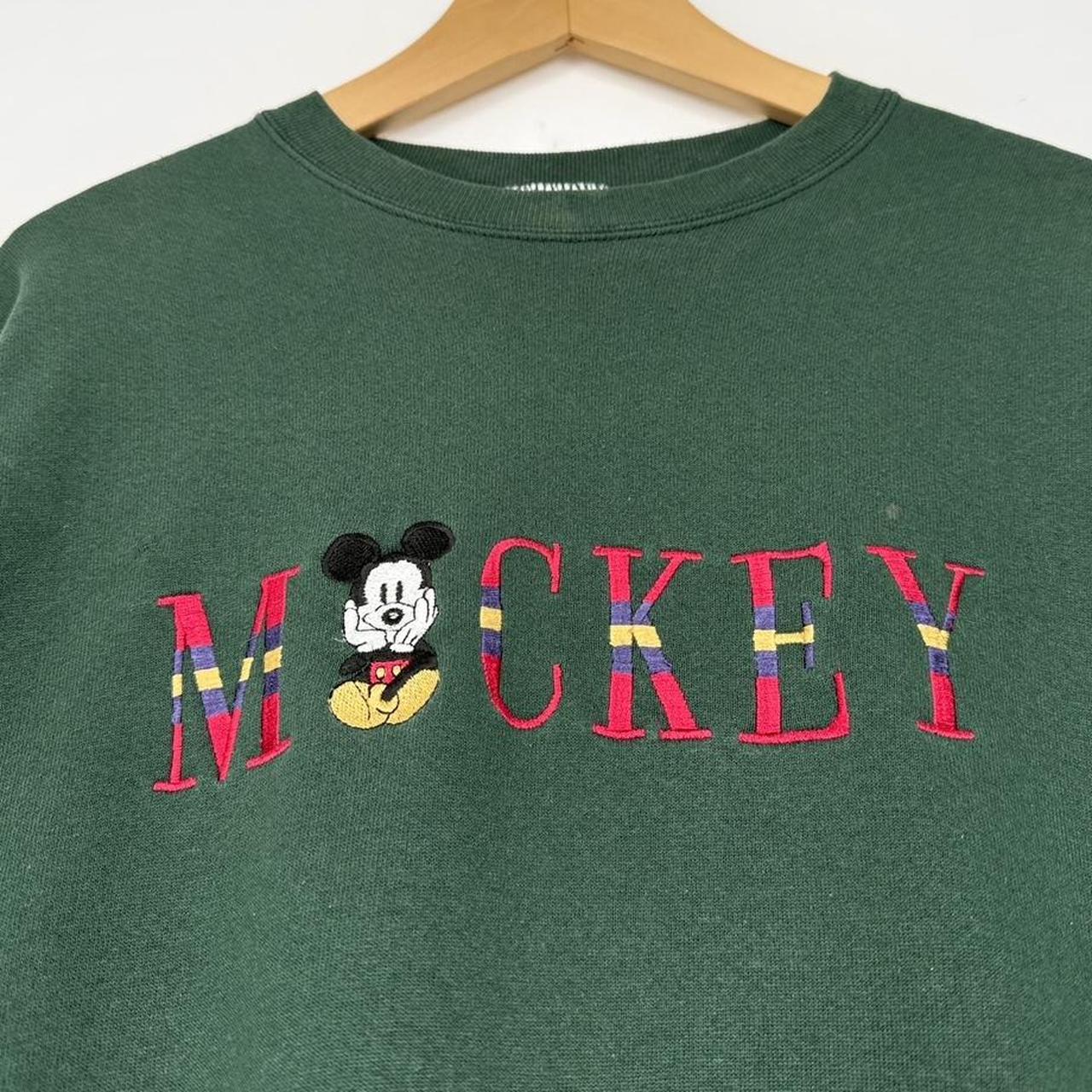 Vintage Mickey Mouse Embroidered Spell Out 90s Sweatshirt (M/L)