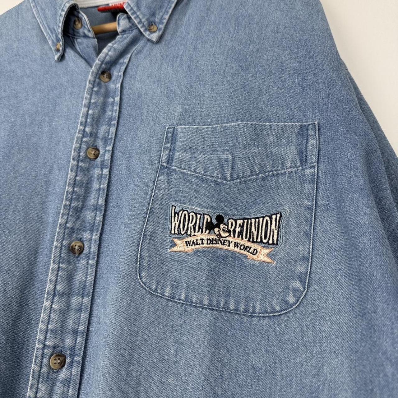 Vintage Walt Disney World World Reunion 90s Denim Shirt (XXL)