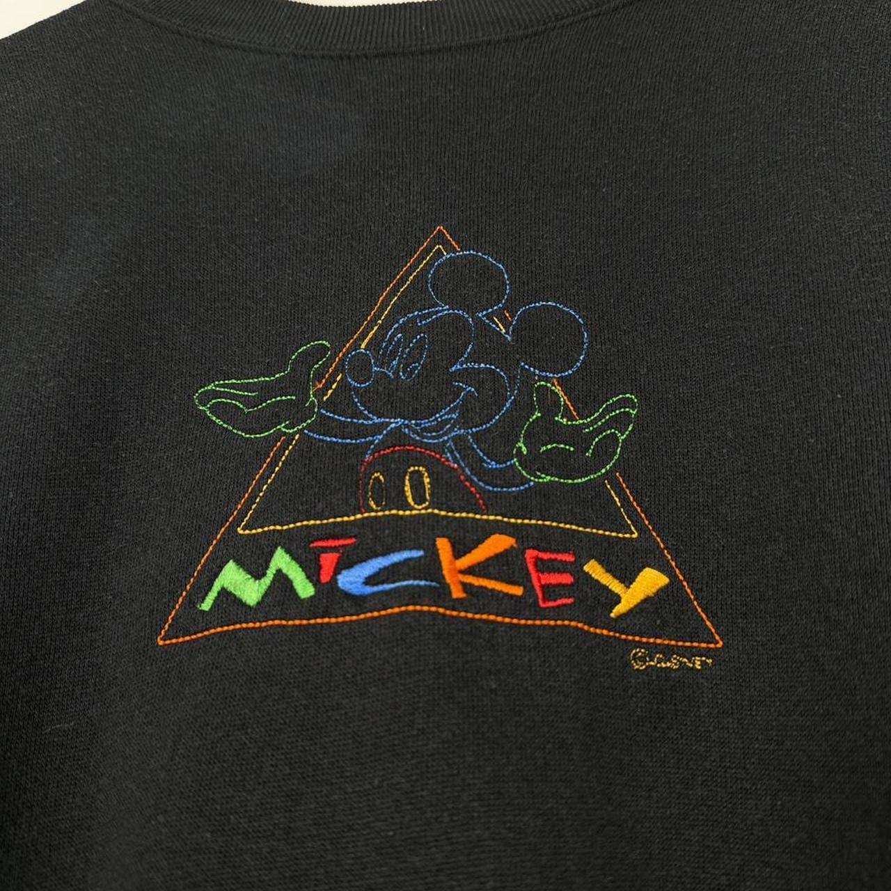 Vintage Mickey Mouse Multicoloured Embroidered 90s Sweatshirt (M/L)
