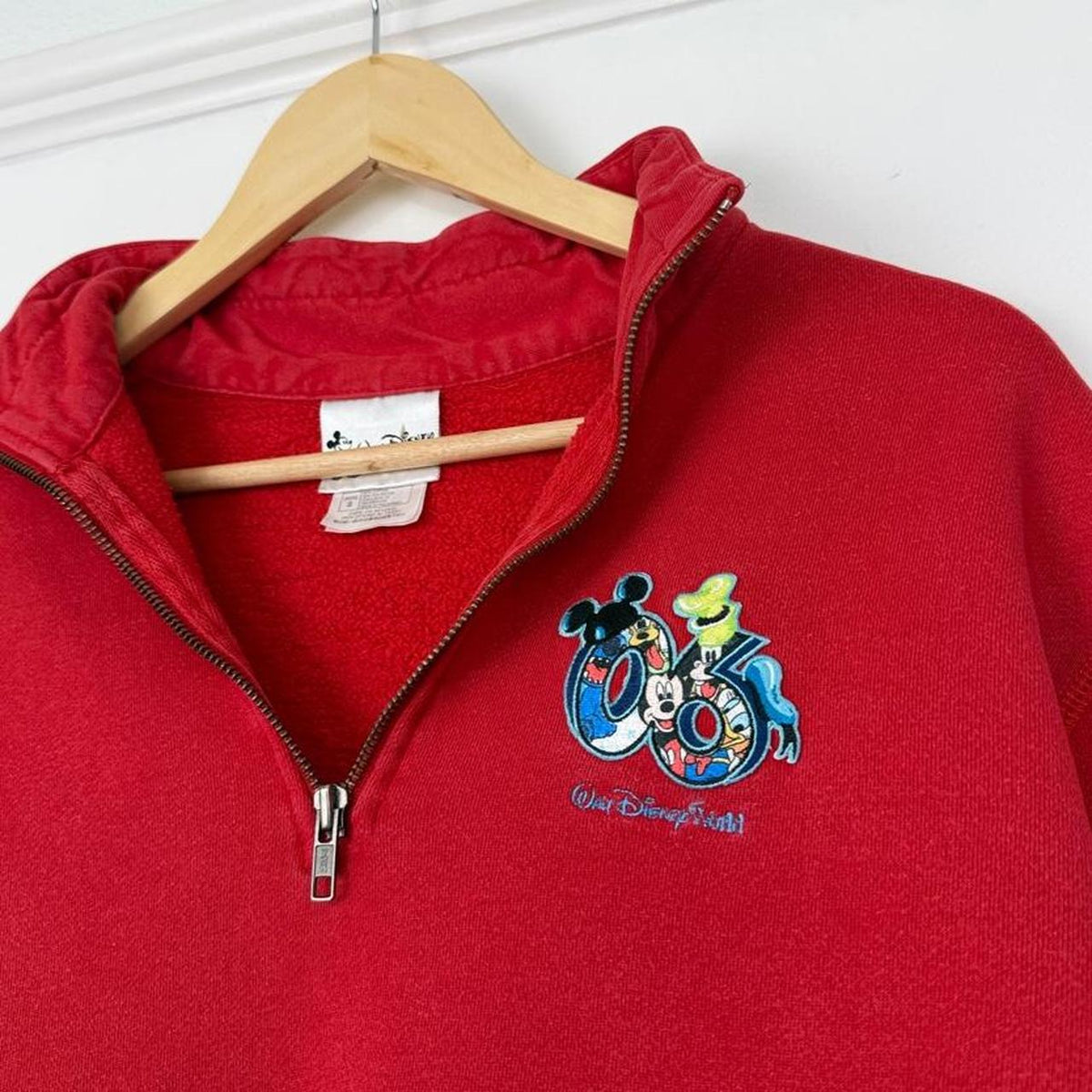 Vintage 2006 Walt Disney World Red Quarter Zip (S)